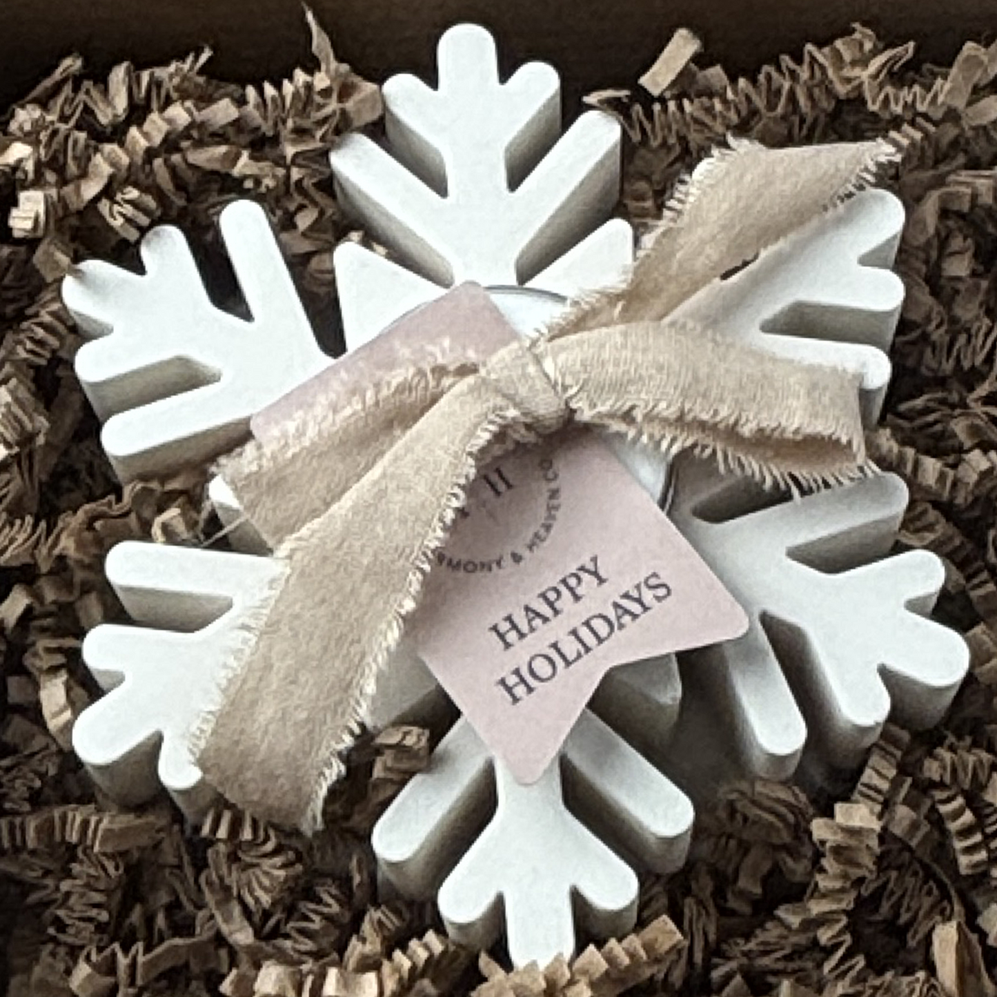 Snowflake Tea light Holder + Tea light Sampler Gift (4 Pack)